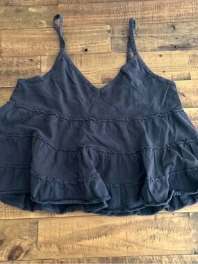 American Eagle Outfitters Charcoal Black Scoop Tank